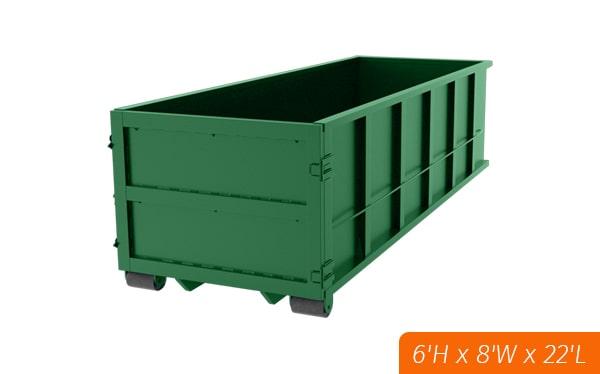 we offer flexible rental options for our 30 yard dumpsters